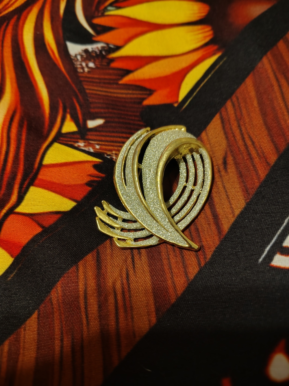 Gold-Tone Abstract Wing Brooch - Women Jewelry
